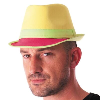 Cappello Trilby giallo neon
