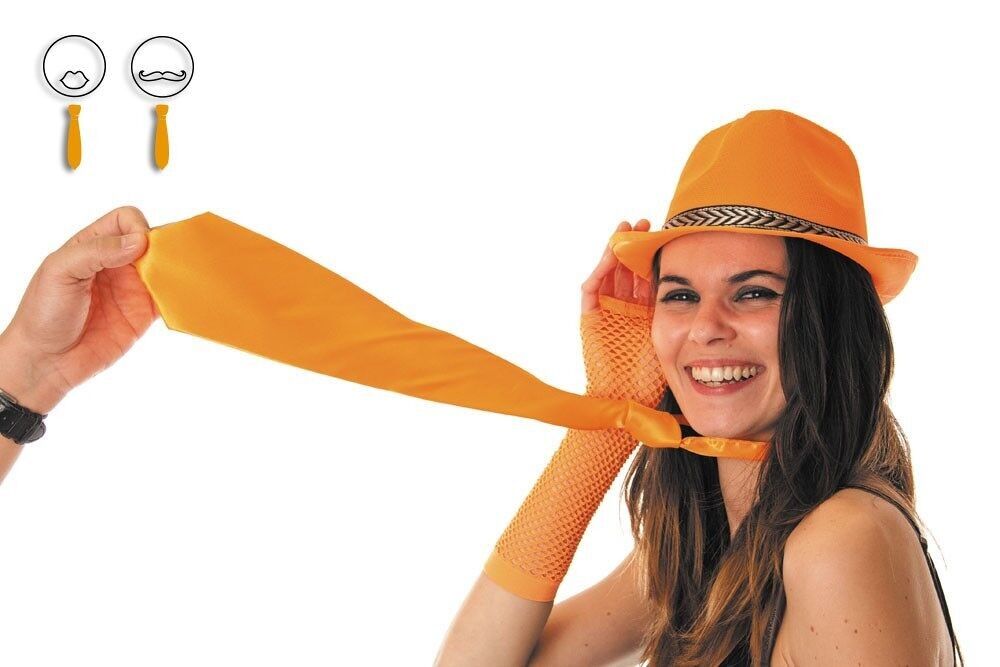 CRAVATTA ARANCIONE FLUORESCENTE