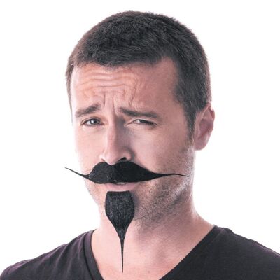 BLACK MUSTACHE + GOATEE