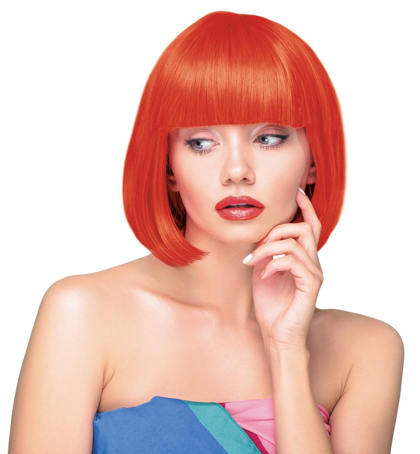 PARRUCCA CABARET ROSSA NEON