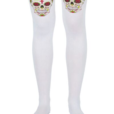 MEDIAS BLANCAS DÍA DE MUERTOS