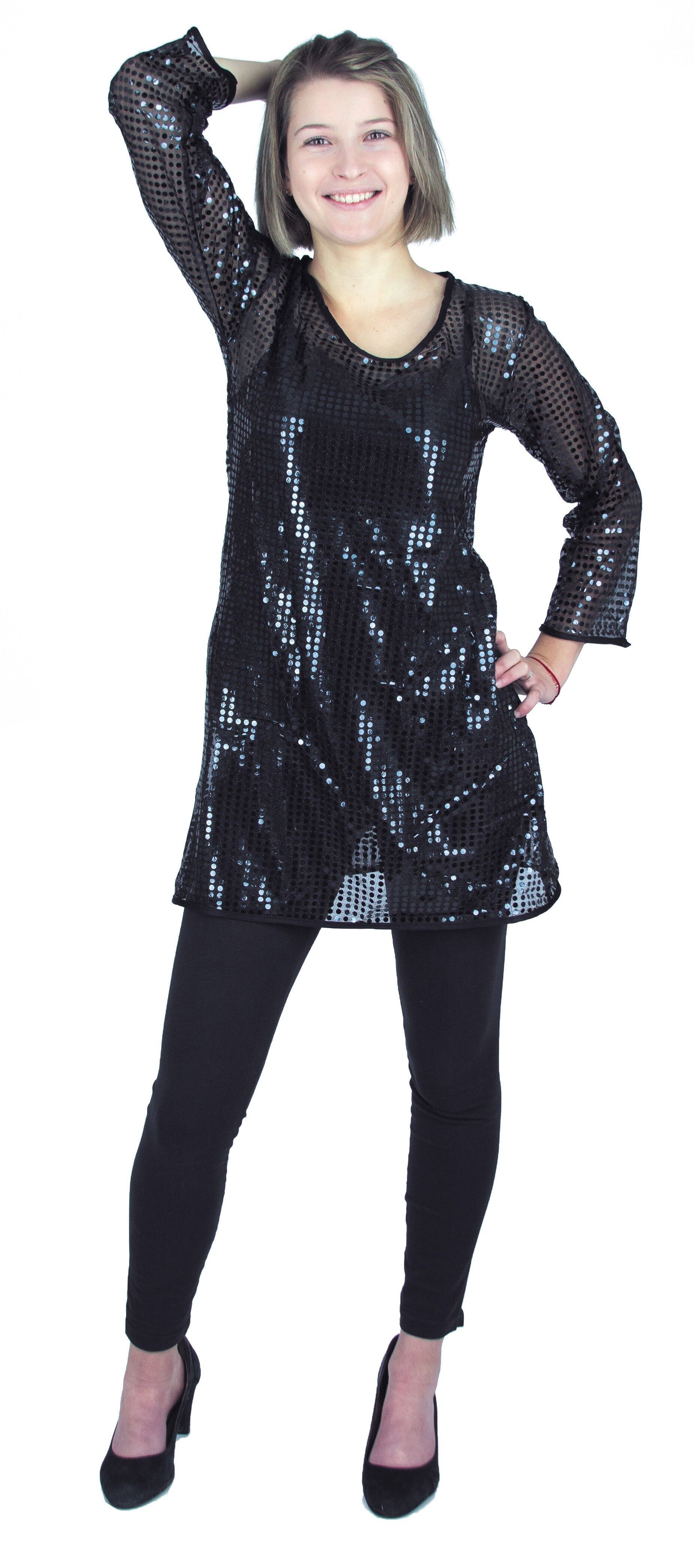 ABITO CON PAILLETTES NERE