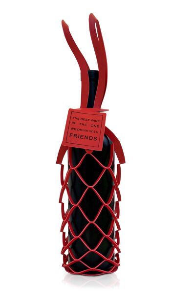 SET - Emballage bouteille VINSTRIP® + TAG rouge "Le meilleur vin..." 7