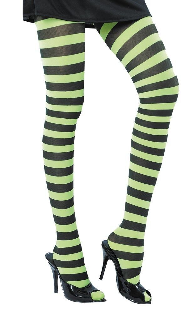 COLLANT A RIGHE NERO/VERDE