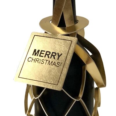 Christmas SET - VINSTRIP® bottle packaging + TAG "MERRY CHRISTMAS!" in GOLD