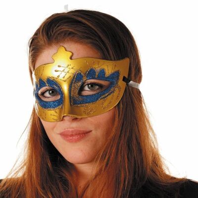 MASQUE VENITIEN OR ET BLEU