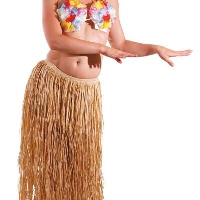 FALDA HAWAIANA DE RAFIA NATURAL 80CM