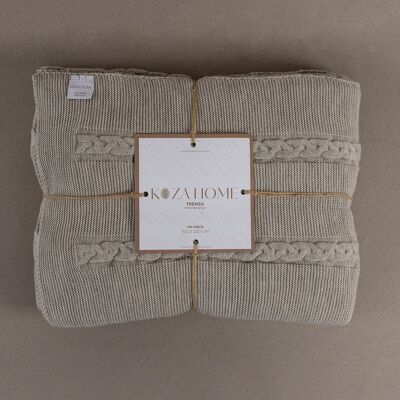 Manta individual Koza Home Trenza Mink 160x220 15036 Individual