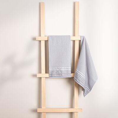 Koza Home Limira 2-Pack Gray Face Dowry Towel 50x90 2247 50 x 90