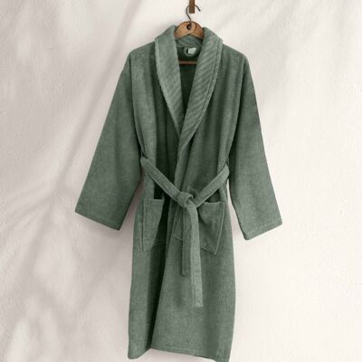 Koza Home Likya 100% cotone singolo verde Dowry Accappatoio 1040A SM