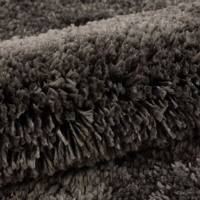 Tappetino da bagno Koza Home Douro Shaggy Smoke con base antiscivolo, cerchio 120 x 120 cm 120 x 120