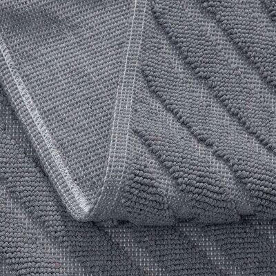 Koza Home Medea Grigio Set di tappetini da bagno in cotone 2 pezzi 60x100 60x50 8593 60 x 100-60 x 50