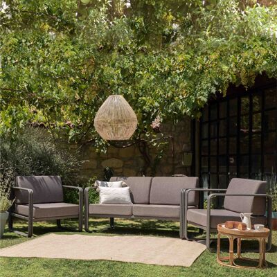 Chaise de jardin simple Koza Home Nea marron, cadre anthracite 7002 simple