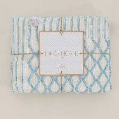 Manta para TV acrílica turquesa Koza Home Loop 130 x 170 3733A 130 x 170