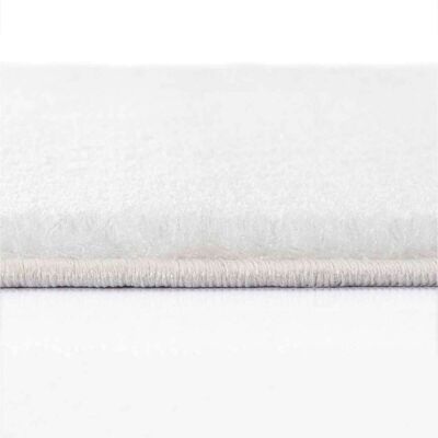 Koza Halı Maze Plain White Non-Slip Based Plush Carpet 19877 80 x 150