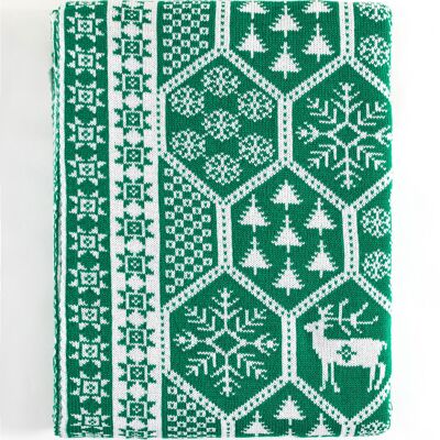 Manta de televisión con estampado navideño de Koza Home Destino Green New Year (130 x 170 cm, 2026)