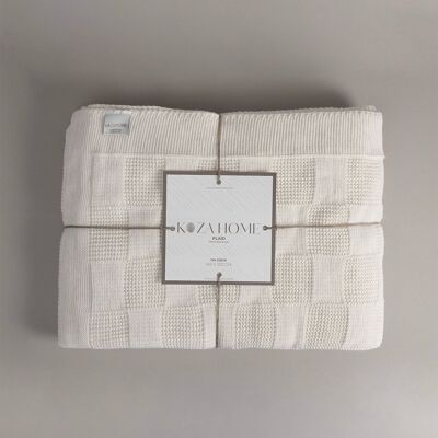 Manta individual Koza Home Plaid Cream 160x220 15001 Individual