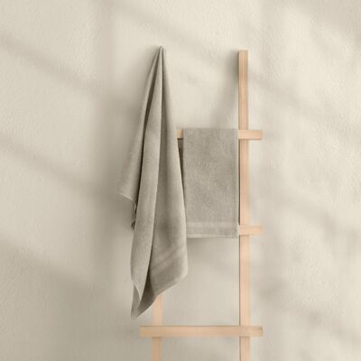 Koza Home Likya 100% Cotton Bordered Mink 2-Piece Dowry Towel Set 1005A 70 x 140 - 50 x 90