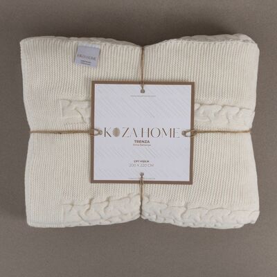 Couverture double Koza Home Trenza Cream 200x220 15025 Double
