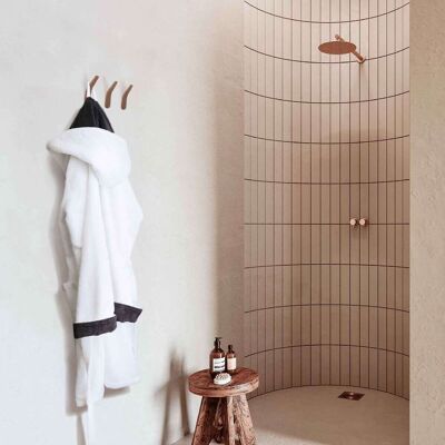 Koza Home Brisa Accappatoio con cappuccio bianco 2500 L-XL