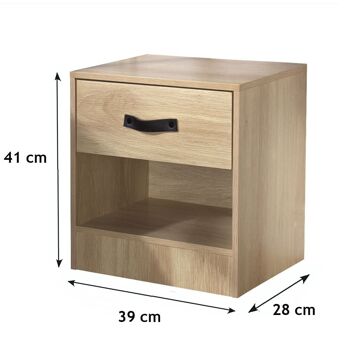 Table de chevet 1 tiroir et 1 niche 2