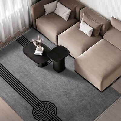 Tapis Koza Premium Amour Gris Tapis Salon Chambre Couloir Machine Tapis 53116 118 x 180