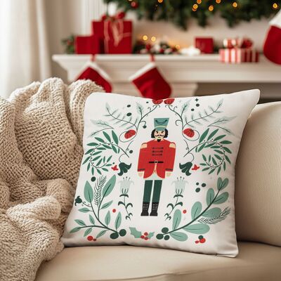 Cojín blanco con estampado de soldado de plomo Koza Home Charm 43 x 43 35264A