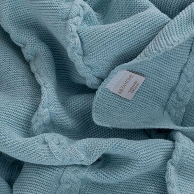 Koza Home Trenza Coperta singola blu 160x220 15046 Singolo