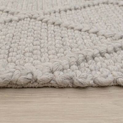Tapis Koza Premium Tahar Beige tissé à la main pour salon, couloir, chambre à coucher, chambre d'enfant, couloir 99001 90 x 150