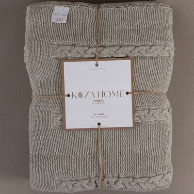 Manta doble Koza Home Trenza Mink 200x220 15035 Doble