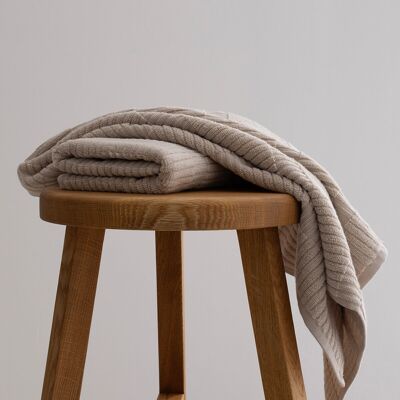 Juego de toallas de baño Koza Home de microfibra 100 % algodón con borde beige marfil (2 piezas, 50 x 90 - 70 x 140, 1104A)