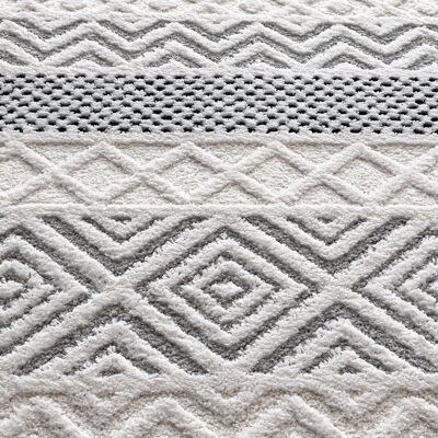 Tapis Koza Halı Koza Hayad Monaco Crème Noir Tapis Salon Chambre Couloir Machine Tapis 33342 100 x 450