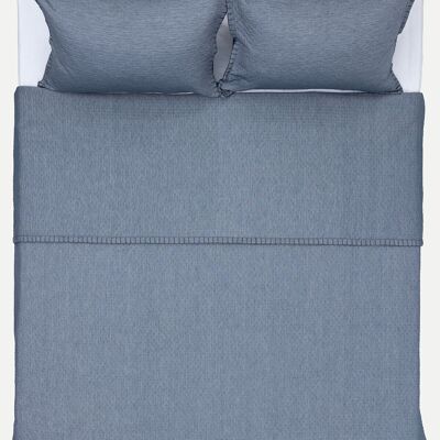 Couvre-lit double multi-usages 100 % coton Patara bleu Koza Home 240 x 250 7504A Double