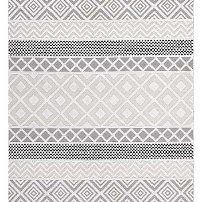 Tapis Koza Halı Koza Hayad Monaco Crème Noir Tapis Salon Chambre Couloir Machine Tapis 33342 120 x 350