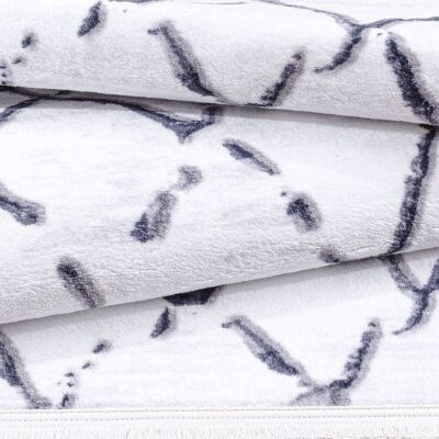 Tapis en peluche à motifs anthracite Koza Halı Maze Tile 7454 200 x 290