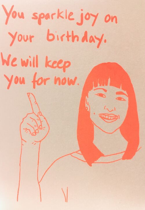 Karte Marie Kondo Happy Birthday