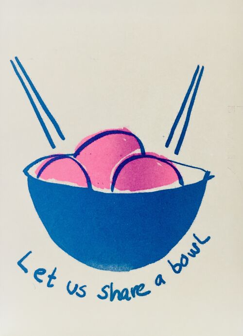 Karte Let us share a bowl