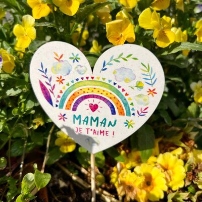 Set of 20 Mother's Day heart-shaped floral arrangement picks