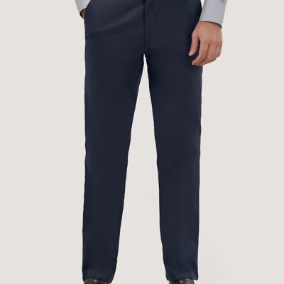 Pantalones chinos de sarga azul marino