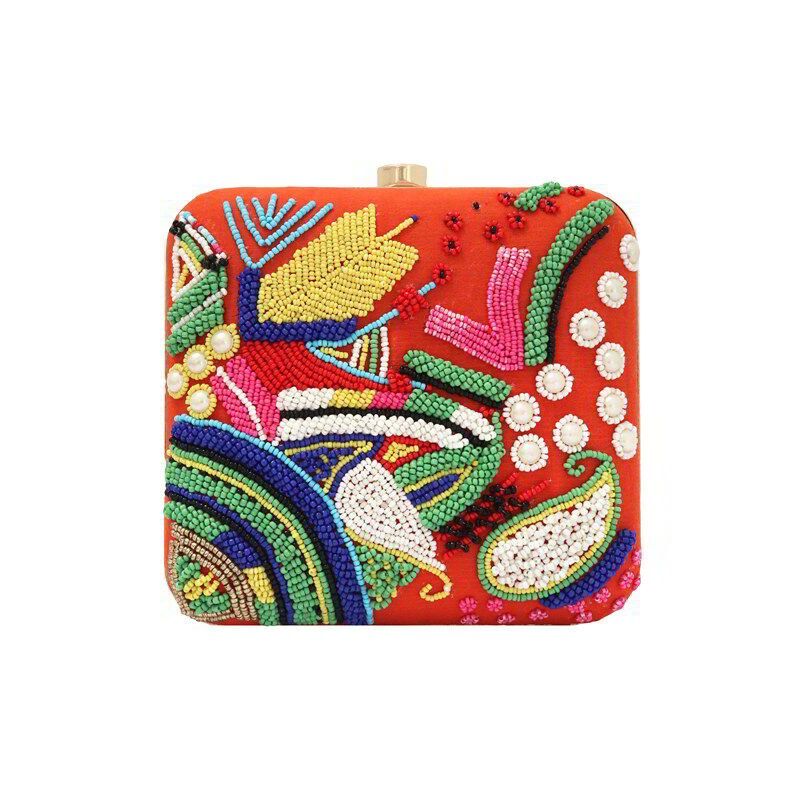 Rote quadratische Bindi-Tasche