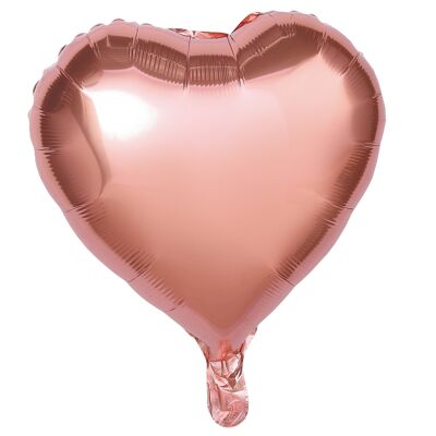 BALLON MYLAR COEUR ROSE GOLD