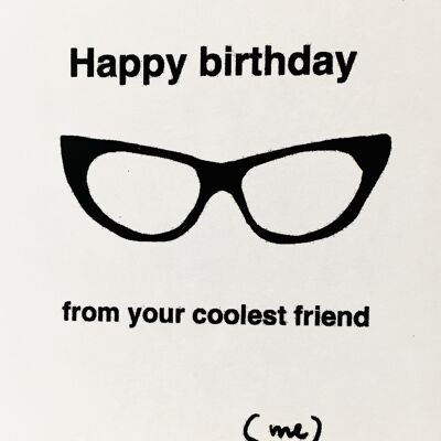 Card Happy Birthday from your coolest friend