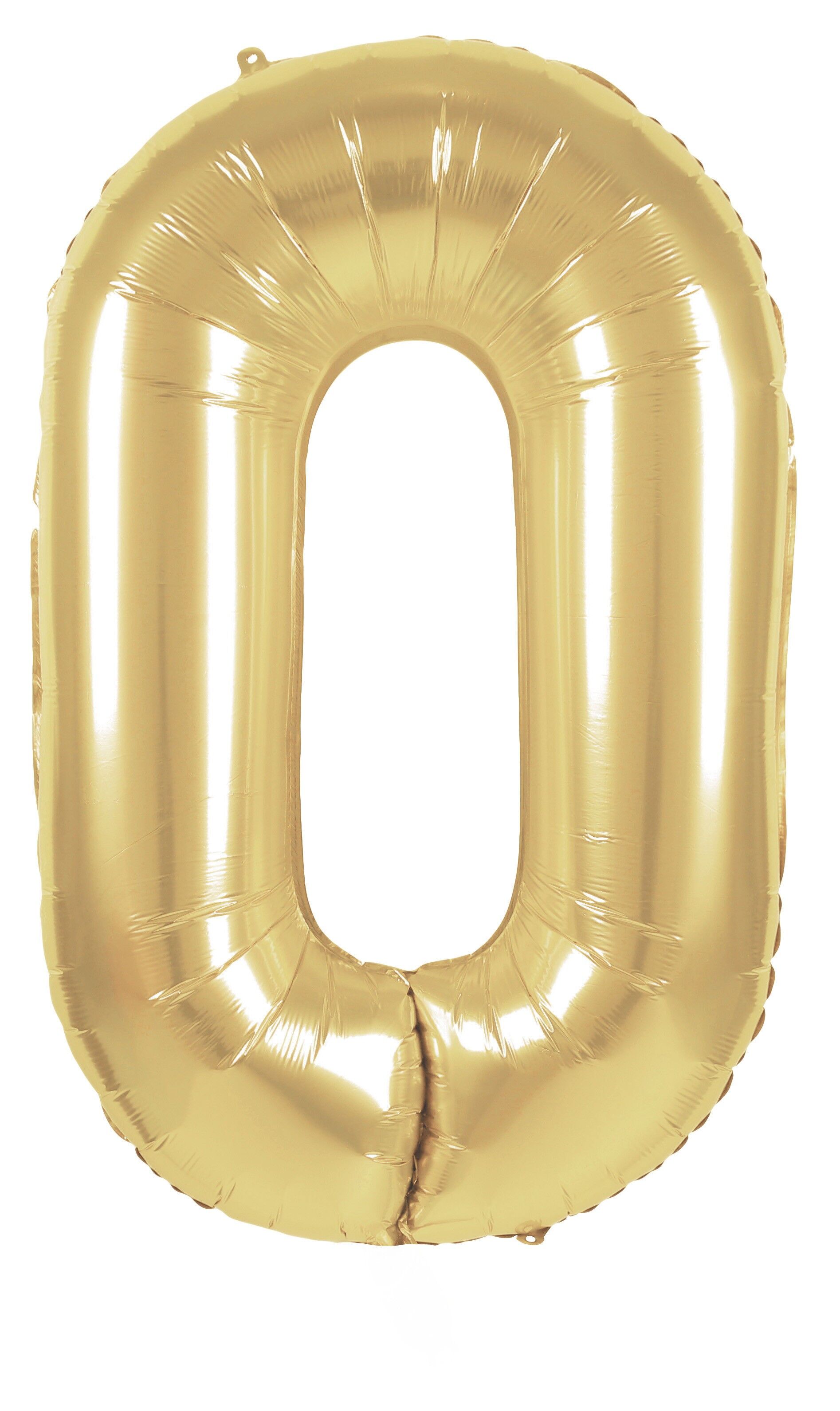 BALLON MYLAR CHIFFRE 0 OR 36CM
