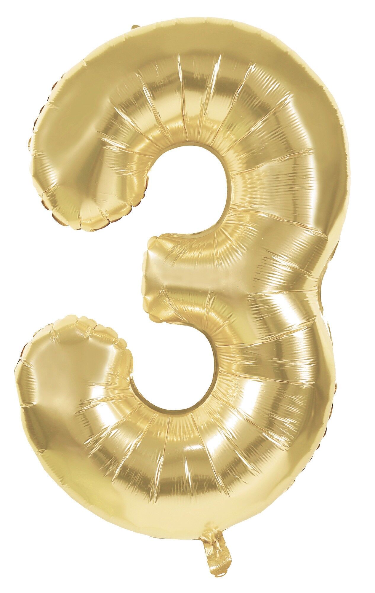 BALLON MYLAR CHIFFRE 3 OR 36CM