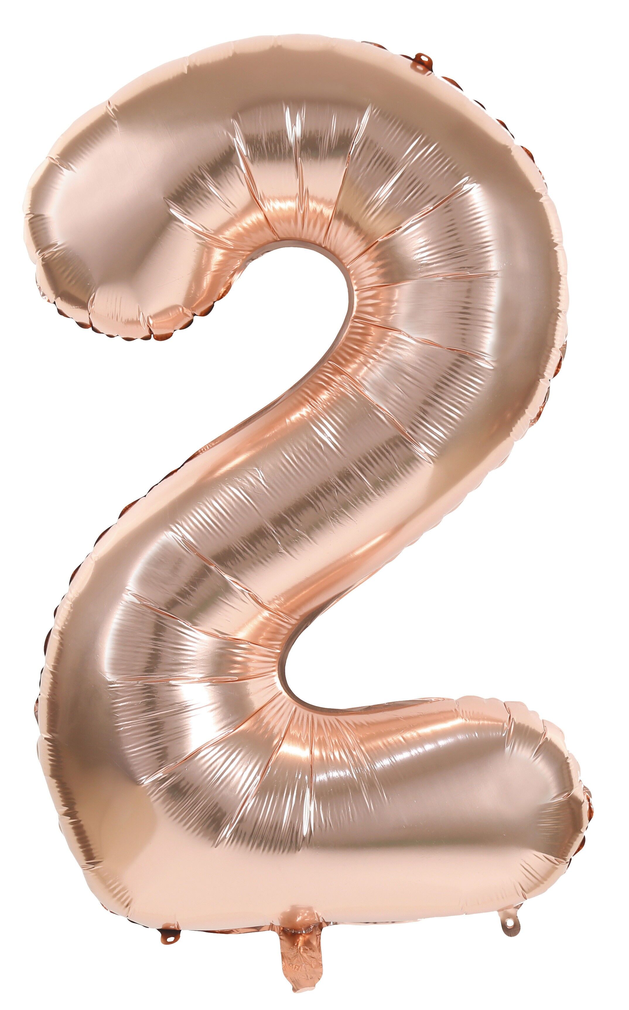 BALLON MYLAR CHIFFRE 2 ROSE GOLD 36CM