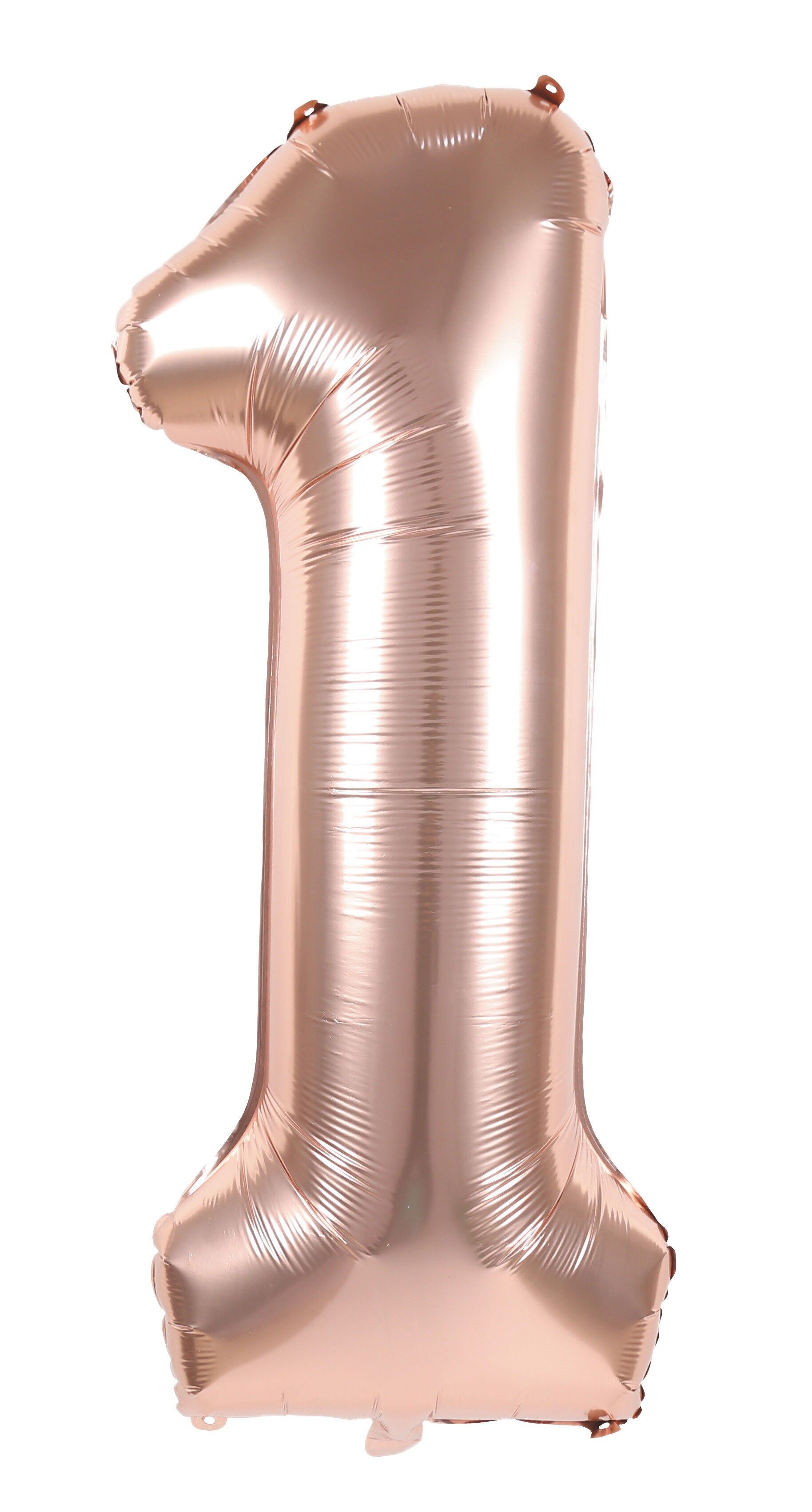 BALLON MYLAR CHIFFRE 1 ROSE GOLD 36CM