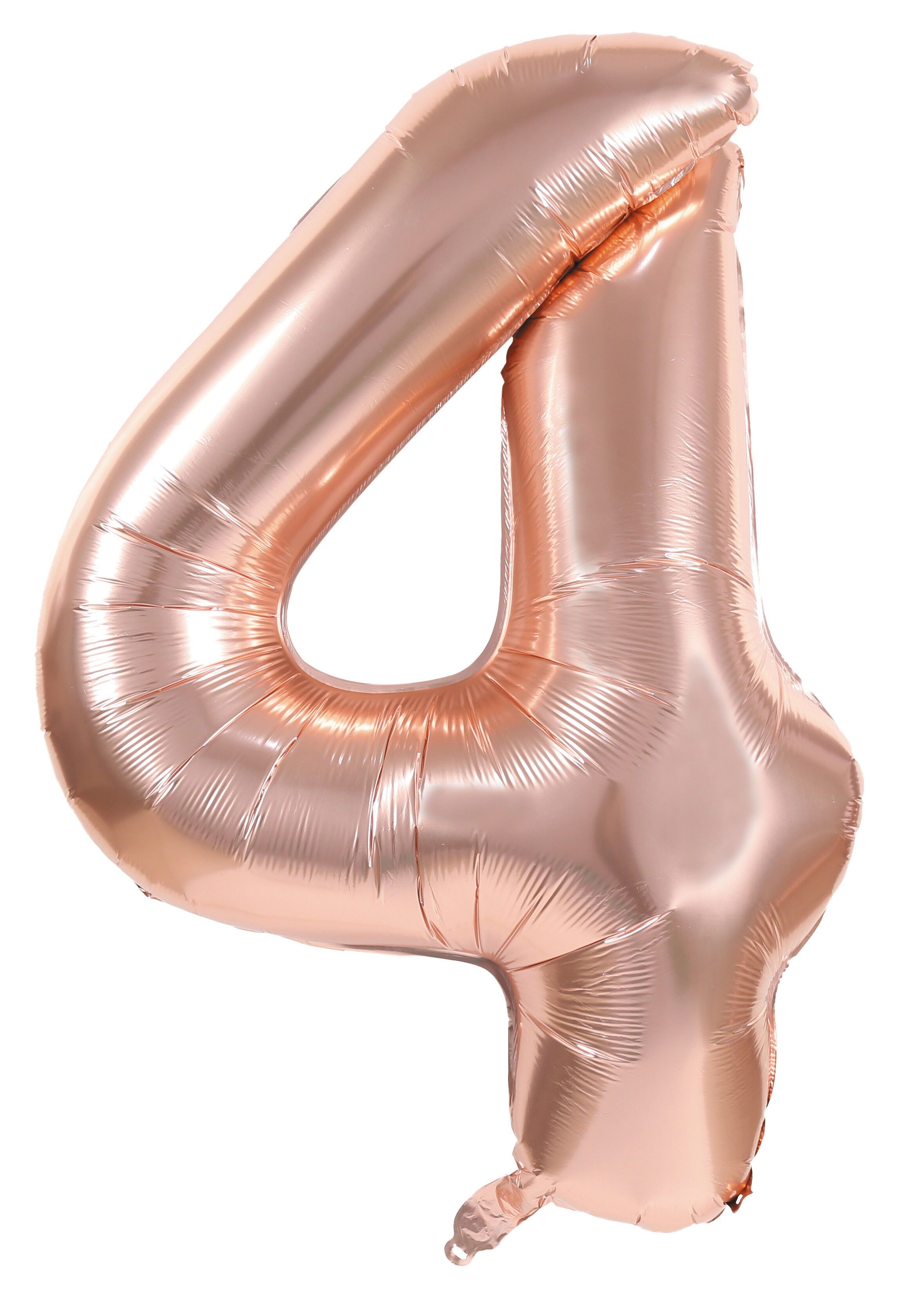 BALLON MYLAR CHIFFRE 4 ROSE GOLD 36CM