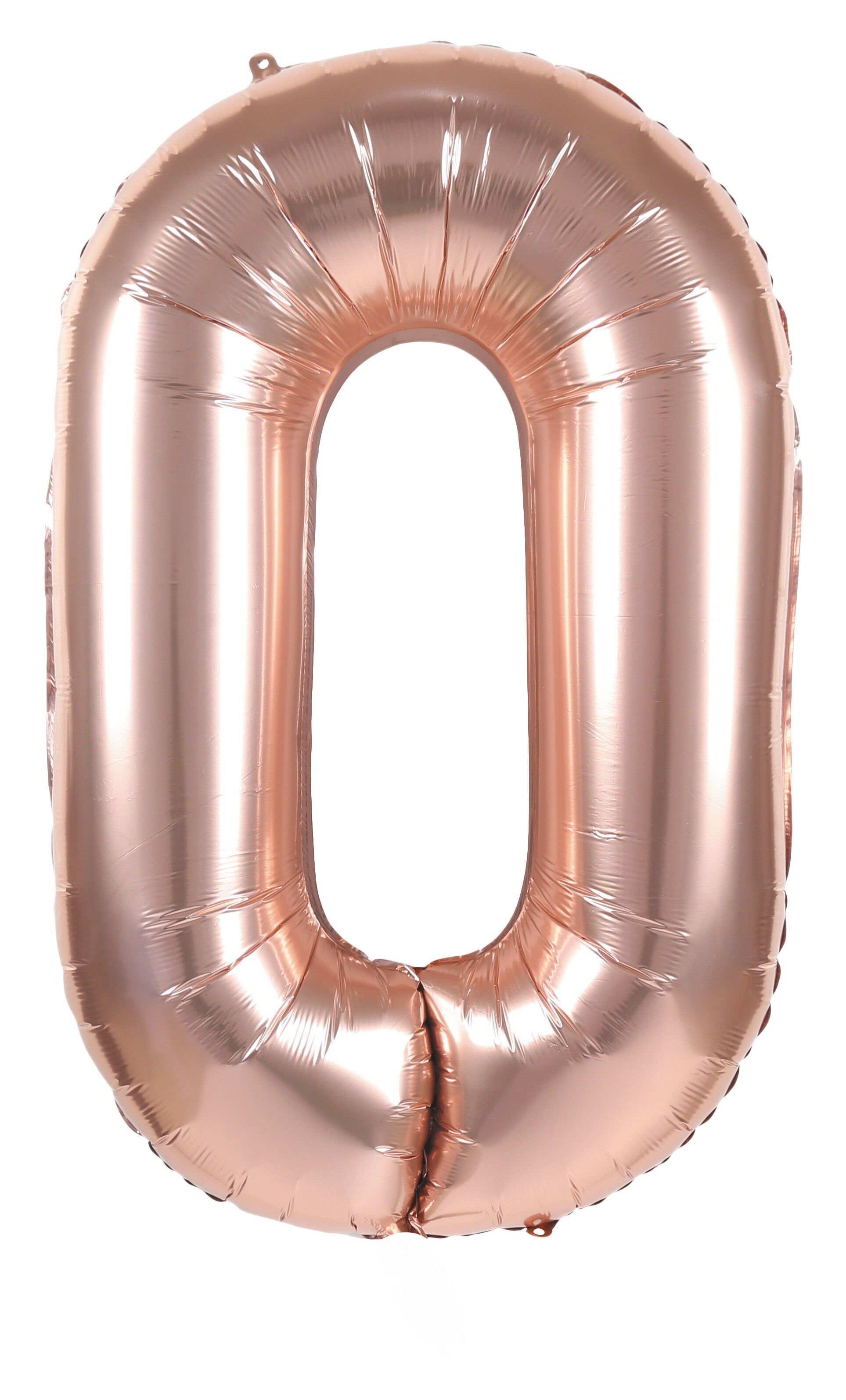 Mylar-Ballon Nummer 0 Roségold 86 cm