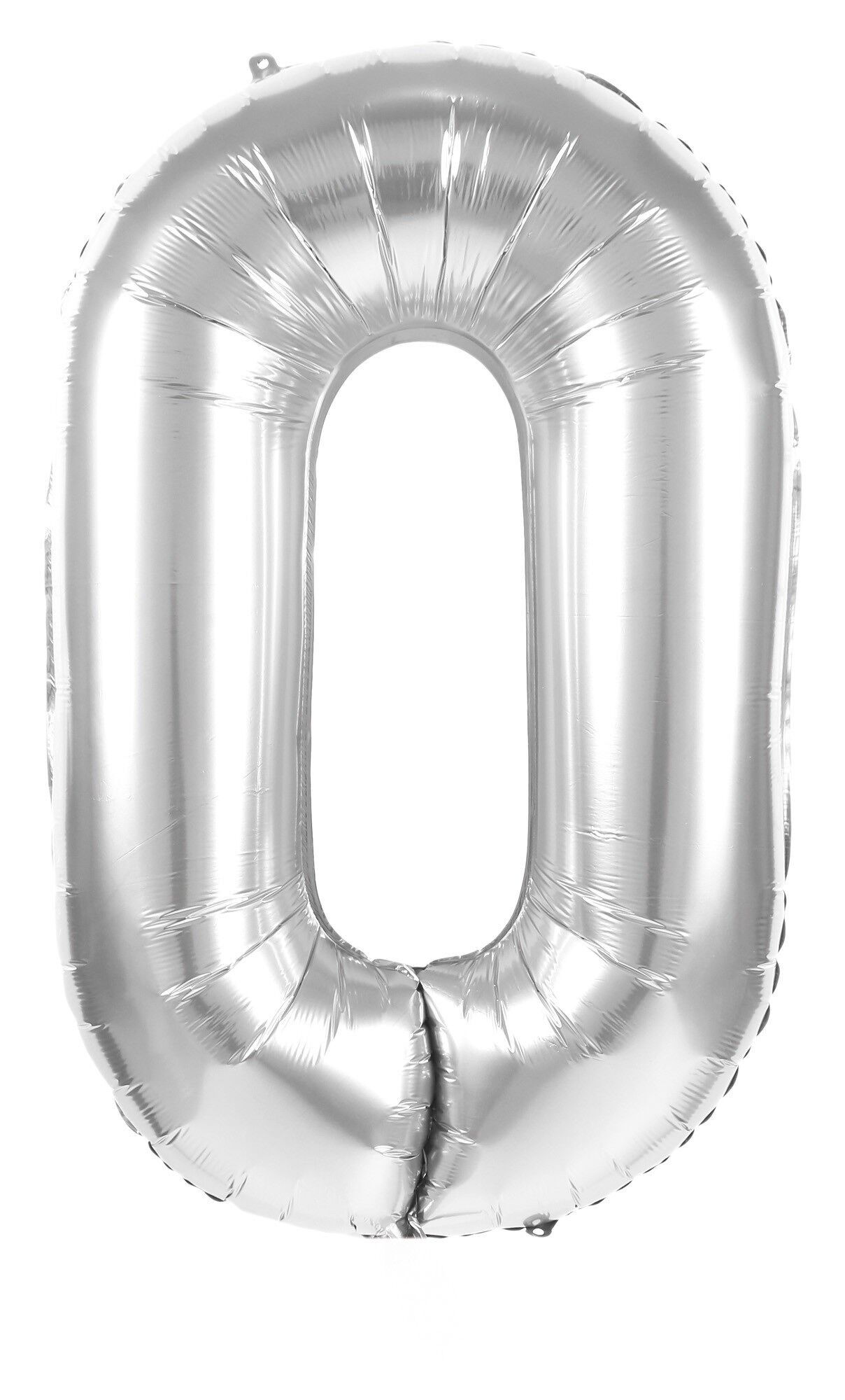 Mylar-Ballon Nummer 0 Silber 86 cm