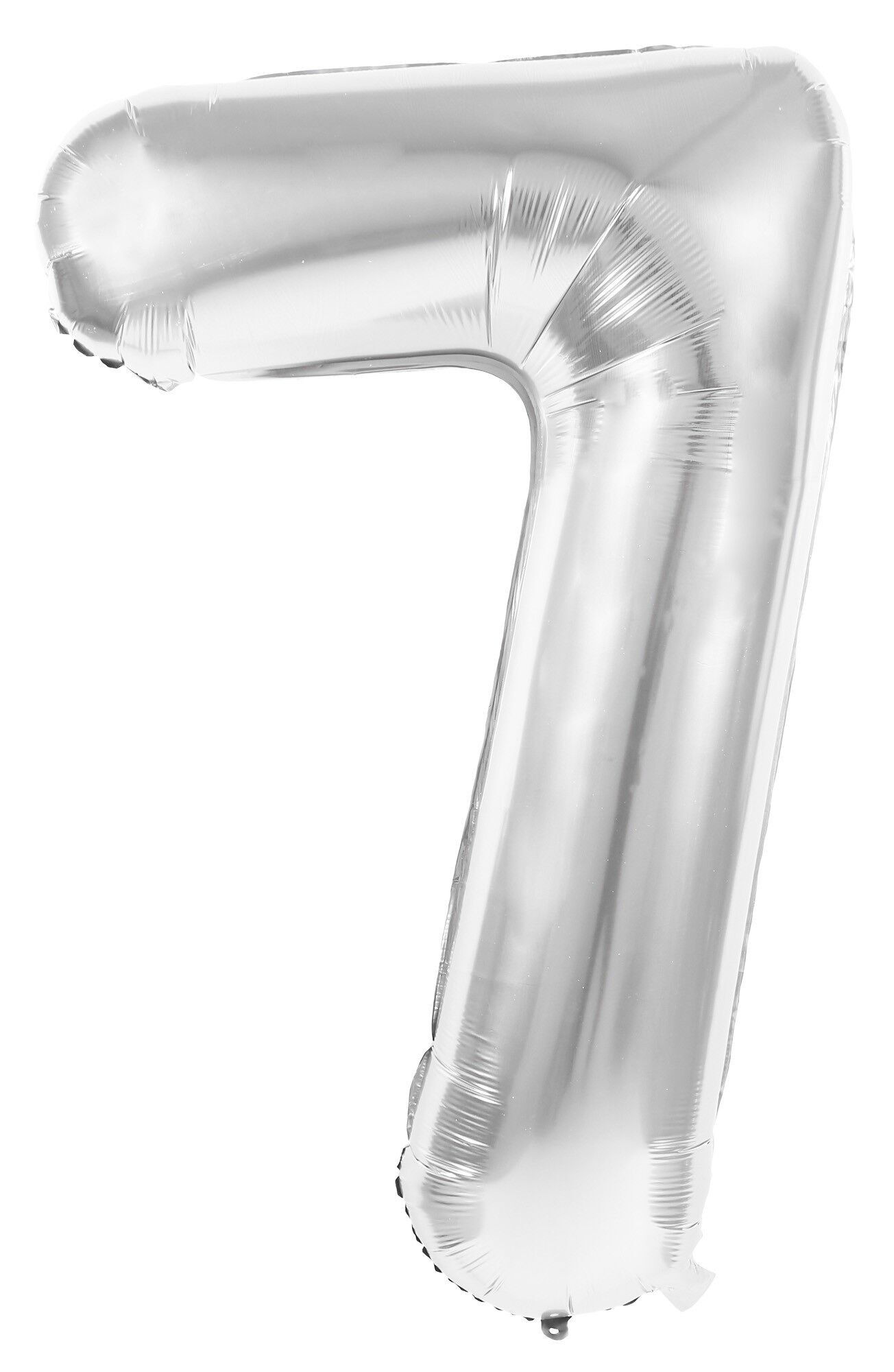 Mylar-Ballon Nummer 7 Silber 86 cm